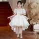 
Girls high-end dresses, girls flower birthday princess dresses, light luxury niche piano performance skirts, children's performance costumes 2766 white 130
