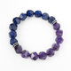 VZZS amethyst bracelet lapis lazuli guardian bracelet trendy brand high-end niche design male and female couples exquisite light luxury amethyst + blue stone hand circumference 14-15cm (female 1