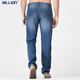Milliarden Sommerjeans Herren-Gerade dünne schnelle trockene, coole Freizeithosen mittelkundig und atmungsaktiv und leicht zu versorgen j19674 674 mittelblau (79 innere Länge) 32 (2,52 Fuß)