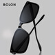 
BOLON Tyrannosaurus Glasses 25-year new sunglasses for men Wang Hedi, the same sunglasses as men and girlfriends, the Chinese Valentine's gift BL3203 [Same Model in Celebrity] C10 Bright Black-Polarized