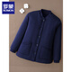 ROMON pure cotton men's liner cotton jacket dad warm close-fitting cotton coat middle-aged and elderly thickened inner cotton coat winter navy blue L recommended 90-105Jin Jin equals 0.5 kg