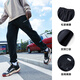 Men's sports trousers, autumn and winter American basketball casual leggings trousers, loose straight gray knitted sweatpants