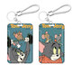 Mizuo Cat and Mouse Card Set Meal Card Campus Card Bus Card Student Water Card Work Card Work Card Certificate Set School Card (Card Set + Smiley lanyard) KA12804