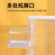 Aoyanlai Bird Cage Tiger Skin Cockatiel Cage Horizontal Silk Large Deluxe Villa Peony Special Cage Horizontal Silk Package 6 ACHET
