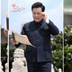 Mao suit for men, middle-aged and elderly suit, Mao suit for the elderly, coat for the elderly, spring, autumn and winter clothing for grandpa and dad, navy blue, bright pocket, winter velvet XL (175) (130Jin Jin is equal to 0.5kg -140Jin Jin is equal to 0.5kg)