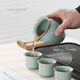 NEOEO NEOEO Tianqing Ru Kiln Split Glaze Can Support Kung Fu Tea Set Home Teapot Teacup Tea Tray Complete Set Gift Box NEOEO Nier Ru Kiln Split Glaze Set N1321