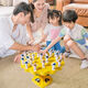 Kinder Tabletop Game Space Balance Tree Eltern-Kind-Interaktion Puzzle Denken Konzentration Junge und Mädchen Stapelspielzeug. Neu verbesserte verdickte [Aufbewahrungstasche + Bestrafung] Deluxe Full Set [gelbe Basis 60 kleine Menschen]