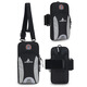 Yinglang running mobile phone arm bag outdoor mobile phone bag unisex arm strap sports mobile phone arm sleeve wrist bag shoulder bag black