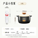 Cuidahuang Nordic style casserole stew pot household high temperature resistant soup pot gas direct burning soup pot stew soup health pot big belly pot dry cooking without cracking suitable for 3-6 people 5L