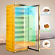 Meijing (raching) MON3800A horizontal line cigar cabinet, fingerprint unlock, one-button drainage, solid wood constant temperature and humidity, compressor, Spanish cedar wood cigar humidifier, burl gold (Spanish cedar wood shelf)