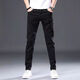 
Heyu ripped nine-point pants men short white jeans men trendy elastic slim feet 9 points 2025 black and gray 1048 nine-point pants QN [high elasticity 27 size = waist circumference 2 feet