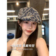 CGEDIAO Japanese embroidered flower sequin forward hat for women to wear in reverse in summer, outdoor versatile sun protection temperament beret #1716-Blue M can generally be worn (54-59c)