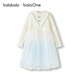 Bala BalaOne children's clothing female princess dress 2025 autumn and winter children's dress knitted mesh skirt 209425111001