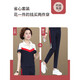 迪芙熙中年妈妈夏装两件套2025新款短袖T恤中老年夏天休闲运动服套装 6630宝蓝 (上衣+长裤) M 【建议98斤以下b