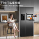 Damini automatic ice maker refrigerator 523 liters dual frequency conversion level one energy consumption air-cooled frost-free ultra-thin zero-embedded side-by-side door 523WKDBZB (C) cool gray national subsidy