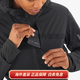 Salomon Solid Color Reißverschluss mit Kapuze mit Langarmjacke für Frauen schwarzer XS