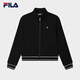 
FILA official women's knitted long-sleeved jacket 2025 summer fashion casual simple loose top
