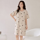 
Summer, baby, show off nightgown for women in summer with breast pads, extra long style to ankle long skirt for delivery, can be worn with a dress with short sleeves pure cotton pajamas X12529 L