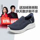 Zulijian Zapatos de edad avanzada de mediana edad y ancianos que pisan los zapatos de sus padres Mesh Walk Walk Dad Shoes 25317033j Casual Blue-Mal 42