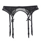 European and American sexy lace garter stockings non-slip sock clip ultra-thin stockings suspender stockings women sexy pure waist seal black [garter XL size + stockings]