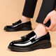 KIDS Spider King Leather Shoes The same style for men's new soft sole footwear men's leather shoes Black 9926 38