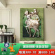 CLCEY French cream style entrance door front door decoration painting elephant relief mural living room sofa background wall hanging painting Xianglu Shuangrui A style 80*12035mm aluminum alloy frame + tempered transparent crystal