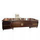 Hanjitang Yuxin Chinese style boss desk chairman office desk and chair high-end ebony wood president desk executive desk office furniture 2.4 meters boss desk