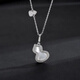 JBV Old Phoenix 999 sterling silver pure silver packaging sub-unicorn necklace national trend full diamond mother-of-pearl gourd necklace women's double gourd red shell happy gourd-rose gold necklace fashionable pull-out gift box packaging