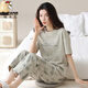 Tucano; Holzpecker-Baumwoll-Frauen-Pyjama-Set Sommer Pure Short Sleeve Cartoon Hosen koreanische Kleidung im koreanischen Stil kann im Freien für den Sommer Y9717 M (vorgeschlagen 75-95jin [Jin gleich 0,5 kg]) sein)