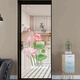Pegatina de vidrio de la puerta de una sola sala de estar y cocina pegatina corredera de la puerta corredera Pegatina de puertas abiertas Decoración del año nuevo chino Decoración anti-colisión 9274 号