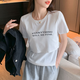 上掀无拉炼交叉哺乳上衣秋冬外出辣妈款产后期显瘦哺乳月子服 9276白色可乐瓶盖短袖上掀哺乳口 M M建议80-105斤