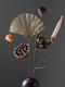Wasabi Ornamentos de flores secados al aire Bouquet lotus pods ramas secas Arreglo flores de la sala de té natural decoración de la sala de estar decoración de flores falsas combinación de flores secas 5009 bolso de flores secas