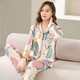 Pyjamas de beauté urbaine pour les femmes coton pur coton coréen pantalon à manches longues costumes de confinement Les vêtements peuvent être portés à l'extérieur avec des vêtements de maison de plus grande taille Sentez le cardigan 5009 Cherry M 7095