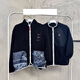 NIKEGMT8 Nike lamb velvet layered jacket JORDAN double zipper men's jacket fleece Dragon Year FZ6194 48h-AJ black-fitting style 3XL