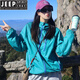 
JEEP SPIRITJEEP hiking sun protection clothes for female couple summer mountaineering sports ultraviolet light and thin style huge and beautiful ice silk jacket Bay Green S