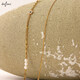 Evely Evely Evely Double Pearle Metal Metal Checklace Light Gold 43cm