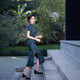 
Zhewei's young original acetic acid satin retro cheongsam old Shanghai 2025 spring new Chinese daily cheongsam women 9276 L