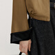 Chuyu jacket for women 2025 autumn new retro Bath style stand collar loose short high street style jacket cafe green L