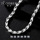 Ruofei platinum necklace men's pt950 platinum men's necklace fashion brand platinum necklace men's ring lock necklace gift length 50-52cm weight 30-31g thick about 4.3mm