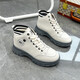 Comfortable, fashionable and comfortable Martin boots for women 2025 autumn new high-top fashionable short boots versatile sports casual shoes for women CQ7717 beige 38