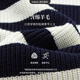 Navigare Italiener kleiner Segel Runder Hals gestreifter Pullover für Frauen 2025 Herbst Neu lose losen bequemer gestrickter Pullover modische Top Marine Blau und Weiß L.