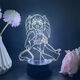 Bonitas sesiones de fotos y sueños de convertirse en una niña mágica figura USB Night Light Dance Shina du Nako Lis Tenkawa Kaorko Anime 4877 Tenkawa Kaorko Monocromio cálido Luz USB Lámpara de lámpara