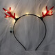 Colorful lights, luminous deer antlers headband, Internet celebrity elk headband, flashing headband, night market toys, street stalls, forest fairy photos, hairpins, dress up accessories, luminous antlers-red warm lamp