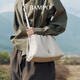 Banpo Decoration's Wish Cloud Bag Small Trompeta, Top Cayer Cow Whide Axila Single Shoulder 2025 Nuevo regalo de bolsas cruzadas de basura, caída de cailmon Brown 728 (pequeño)