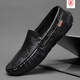 
Belle-Ta series brand broken code Spring and Autumn new men's beanie shoes men's genuine leather soft sole wedding shoes 9901 black (hollow) 40