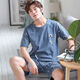 Hongdou (Hodo) Pyjamas Herren Sommer kurzärmelige Shorts Home Clothes Dünn Casual Plus-Size-Anzug 1185_679 Kurzärärmungs-Shorts L [Empfohlen 110-130jin [Jin gleich 0,5 kg] Verschleiß]]