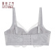 Xia wa.zhi. Mostrando ropa interior sexy para mujeres con ajuste de seno pequeño taza de soporte suave cómodo soporte superior sujetador gris m 75a_thick cup_3.5c