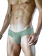 Sexy Men's Thong Low Waist Slim Comfort Briefs U-Protruded Large Bag Underwear Green