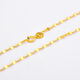 Safir 18K gold necklace yellow k gold versatile tile chain color gold necklace women's plain chain fixed price 40-43cm