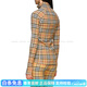 博柏利（BURBERRY）时尚百搭 经典拉链格纹立领长袖T恤 女款 高领运动套衫 米色 8024 典藏米色 XS